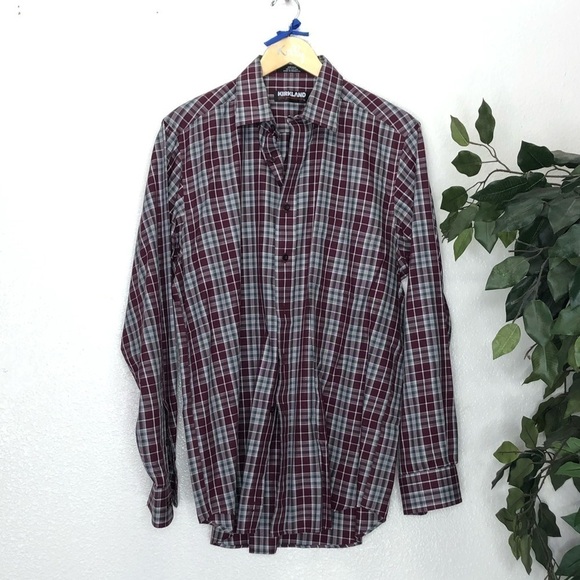 Kirkland Plaid Button Down NWOT - Picture 1 of 6